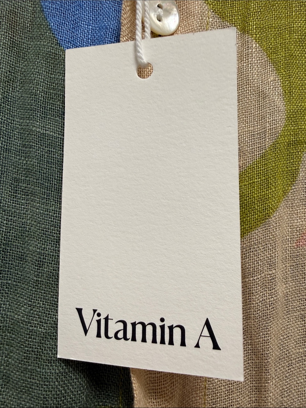 Vitamin A Multicolor Linen Floral Button-Up Shirt - NWT sz XS - Picture 8 of 16